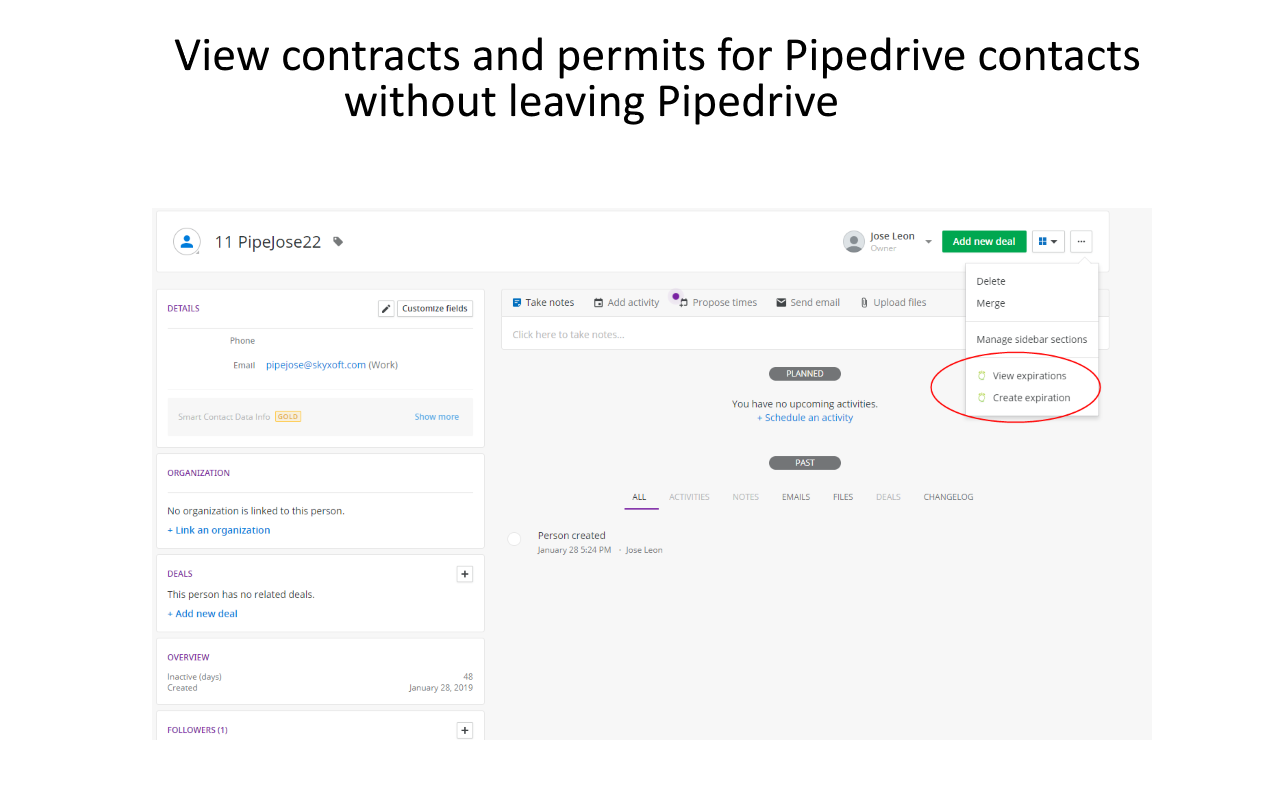 Expiration Reminder App Expiration Reminder Integration Pipedrive