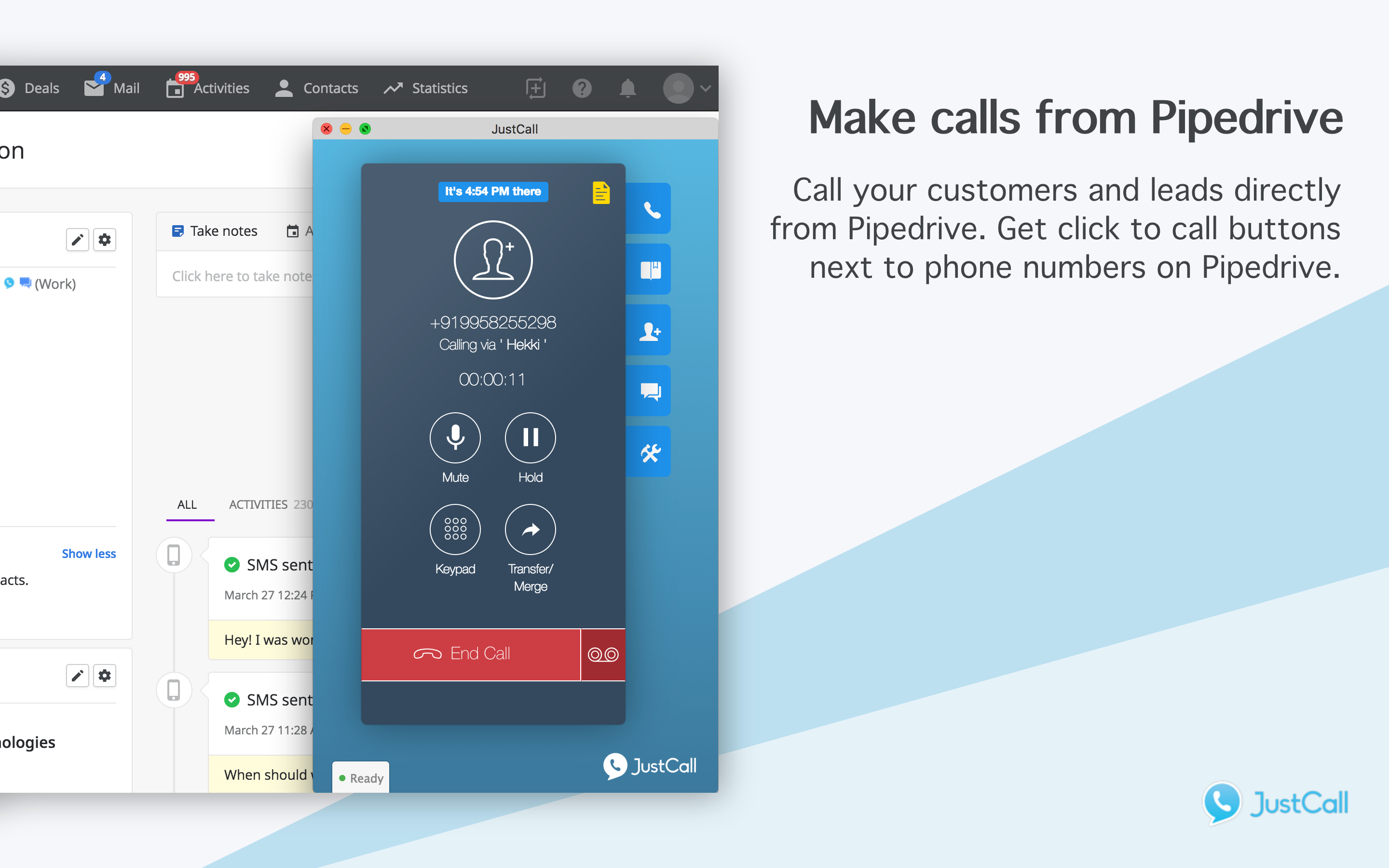 JustCall App JustCall Integration Pipedrive Marketplace
